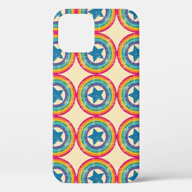 Retro Circles Stars: Seamless Texture. Case-Mate iPhone Case (Back)
