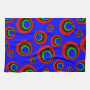 Retro Circles Tea Towel