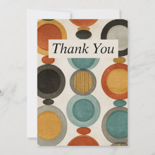 Retro Circles Thank You Card