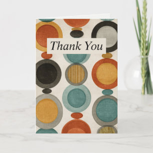 Retro Circles Thank You Card
