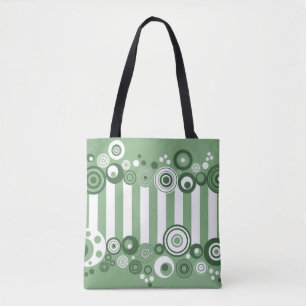 Retro circles tote bag