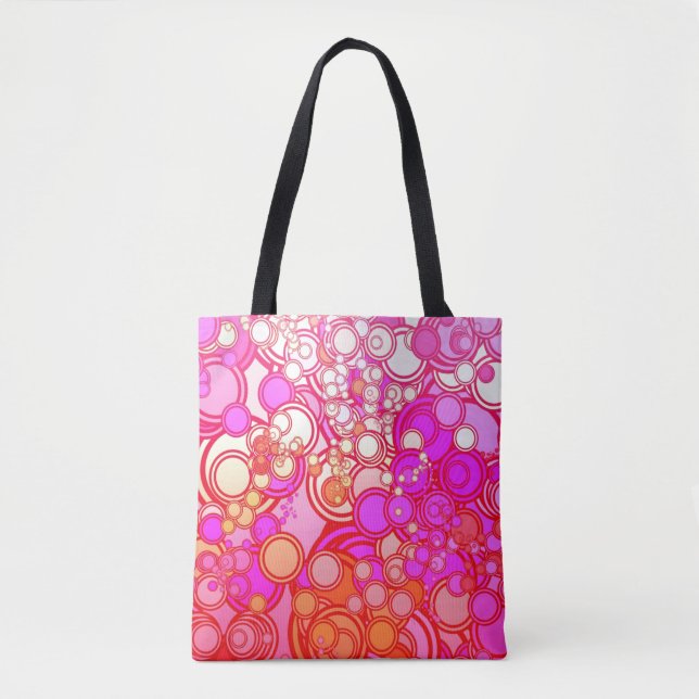 Retro Circles Tote Bag (Front)