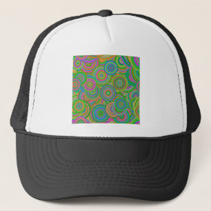 retro circles trucker hat