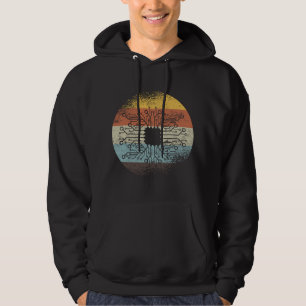 Retro Circuit Board Electronic Engineer Electricia Hoodie