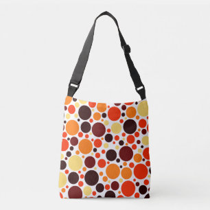 Retro circular pattern crossbody bag