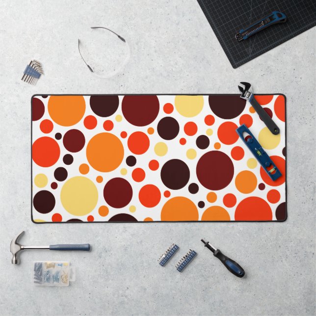 Retro circular pattern desk mat (Workstation)