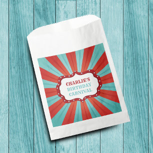 Retro Circus Carnival Birthday Party Favour Bags