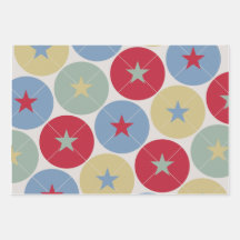 Retro Circus Classic Party Wrapping Paper Sheets