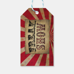 Retro Circus Poster Freak Show Gift Tags