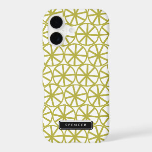 Retro Citrus Pattern Personalised iPhone 7 Case