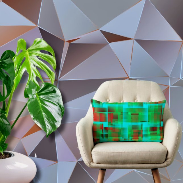 retro city abstract vision lumbar cushion (Creator Uploaded)