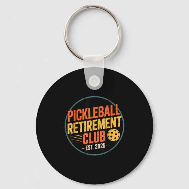 Retro Ckleball Retirement Club Apparel Retro Vinta Key Ring (Front)