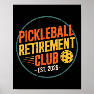 Retro Ckleball Retirement Club Apparel Retro Vinta Poster