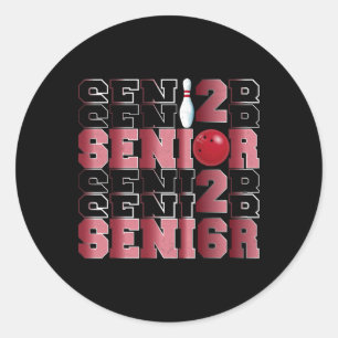 Retro Cl Of 2026 Senior Bowling Senior Night 2026 Classic Round Sticker