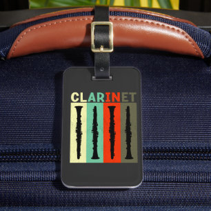 Retro Clarinet Luggage Tag
