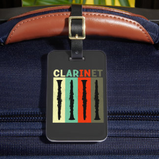 Retro Clarinet Luggage Tag
