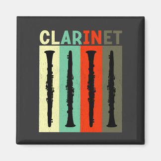 Retro Clarinet Magnet