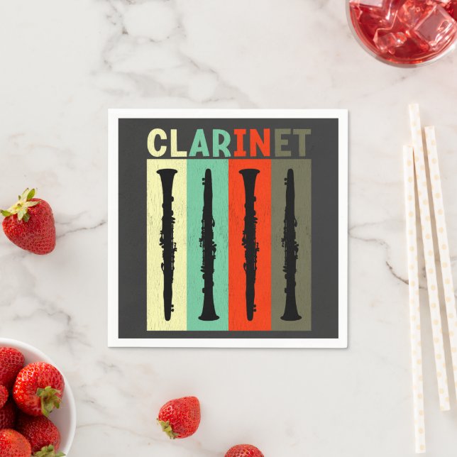 Retro Clarinet Napkin (Insitu)