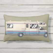 Retro Class C Motorhome Pillow