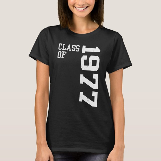 Retro Class of 1977 Senior High School Reunion Vin T-Shirt (Front)