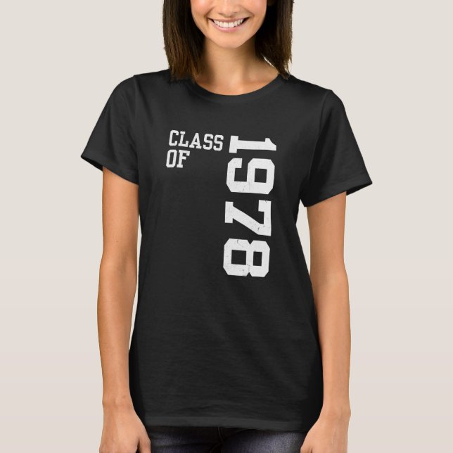 Retro Class of 1978 Senior High School Reunion Vin T-Shirt (Front)