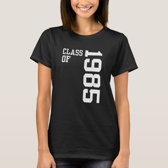 Retro Class of 1985 Senior High School Reunion Vin T-Shirt (Front)