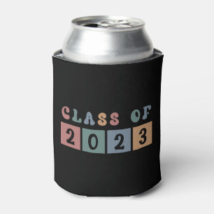 Retro Class of 2023 School College graduation Gift Can Cooler