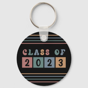 Retro Class of 2023 School College graduation Gift Key Ring