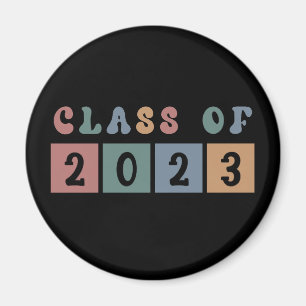 Retro Class of 2023 School College graduation Gift Magnet