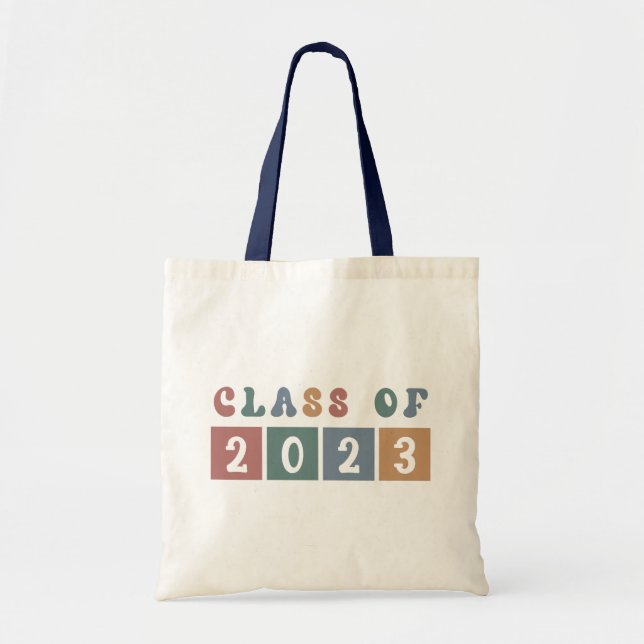 Retro Class of 2023 School College graduation Gift Tote Bag (Front)