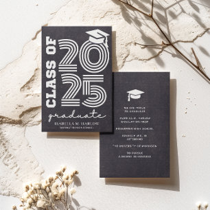 Retro Class of 2025 Highschool Graduation Announcement