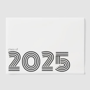 Retro Class of 2025 Vellum Invitations