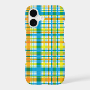 Retro Classic Blue Plaid Checks Pattern Phone Case