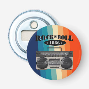 Retro classic boom box rock n roll music vintage bottle opener