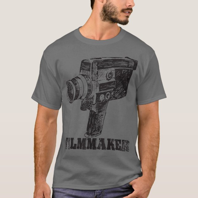 Retro Classic Camera Cameraman Filmmaker Gift T-Shirt (Front)