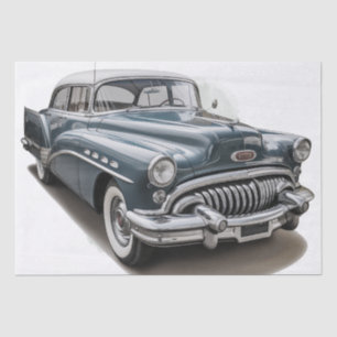 Retro Classic Car Decoupage Tissue Paper