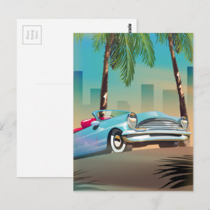 Retro Classic Car Postcard