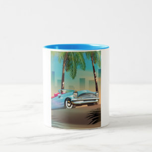 Retro Classic Car Two-Tone Coffee Mug