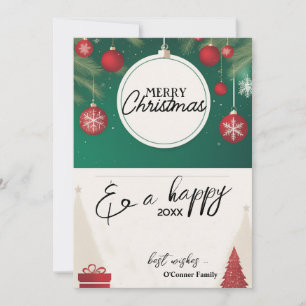 Retro Classic Christmas Ornaments - Holiday Cards