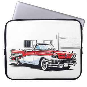 Retro Classic Convertible Side Pop Art Laptop Sleeve
