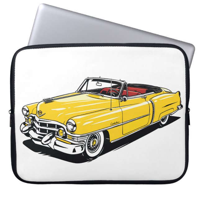 Retro Classic Convertible Side PopArt Laptop Sleeve (Front)