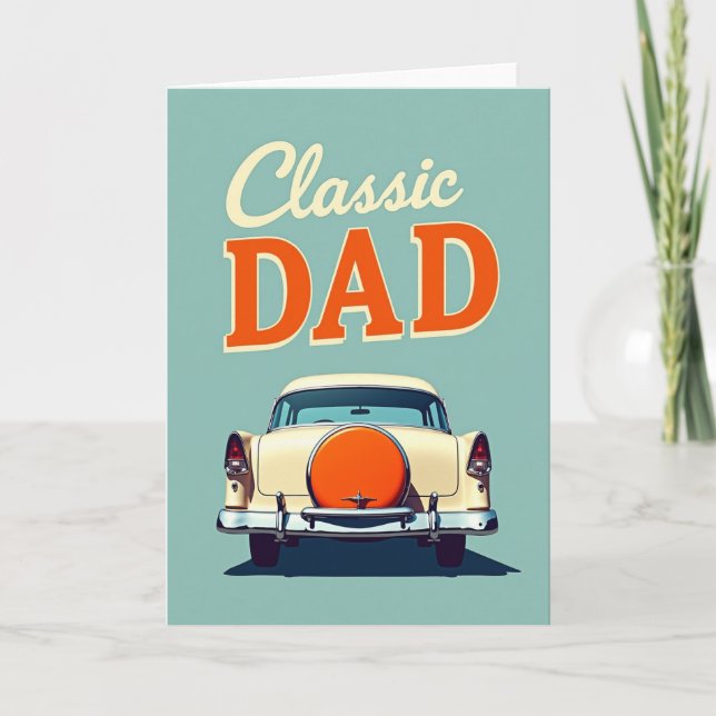 Retro Classic Dad Fathers Day Card (Front)