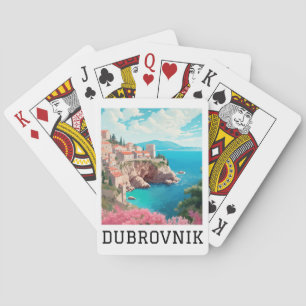 Retro Classic Dubrovnik Croatia Playing Cards