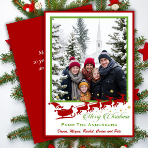 Retro Classic Mid-Century Custom Photo Christmas Holiday Card