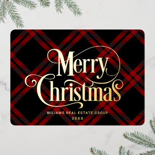 Retro Classic Sparkle Merry Christmas Gold