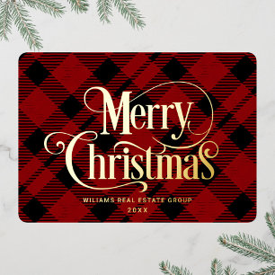 Retro Classic Sparkle Merry Christmas Gold