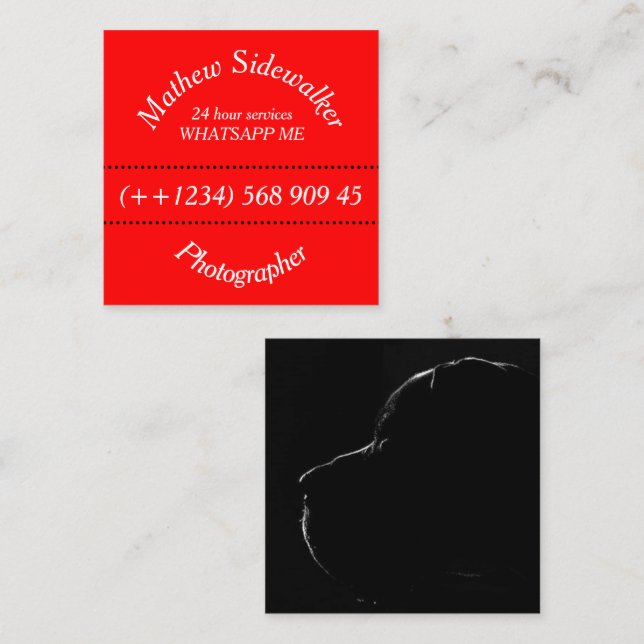 Retro Classic Square Great Dane Business Cards (Front/Back)