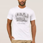 *~* Retro Classic Vintage Antique Car Sketch Man T-Shirt<br><div class="desc">WHITE T- Short Sleeve SHIRT Energetically Enhanced Retro Classic Vintage Antique Car , Auto , Automobiles. A man is enjoying the day with his classic convertible. The style is Grunge done Modern Classic Unique Creative and just plain Cool. The main colour is Vintage Silver Grey Grey Black . This would...</div>