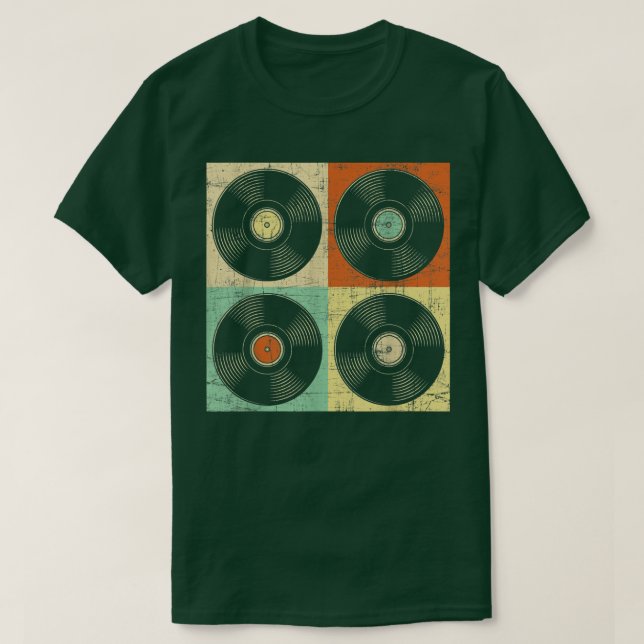 Retro Classic Vinyl Records - Music Lover Record S T-Shirt (Design Front)