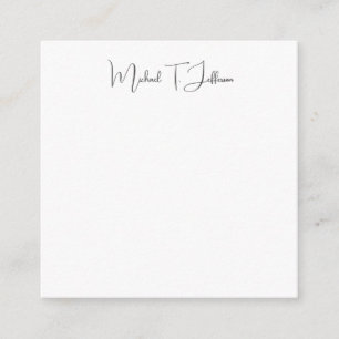 Retro Classical Elegant Plain Simple Grey White Enclosure Card